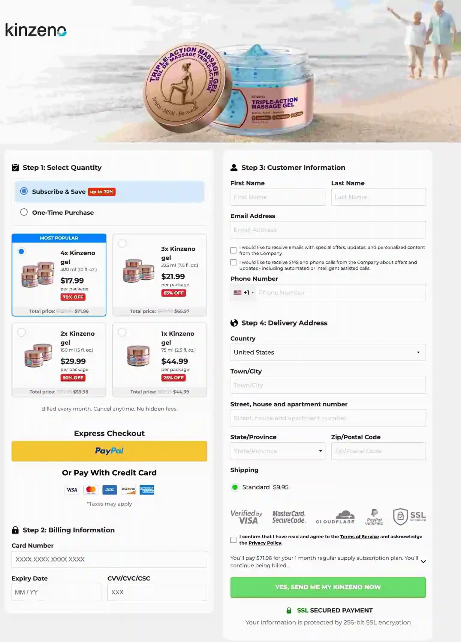 Kinzeno Secure Official Order Page